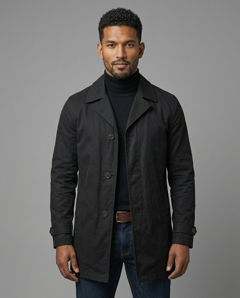 Baxter Weather-Resistant Overcoat | Relaxed Fit | Functional Pockets